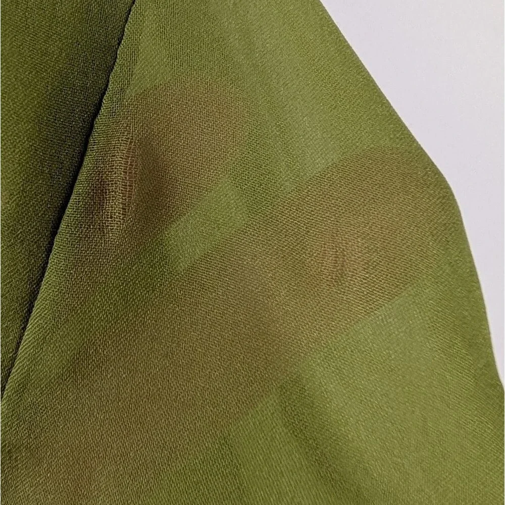Abercrombie & Fitch Y2K Inspired Green Cowl Neck Slip Maxi Dress X-Small XS NWT
